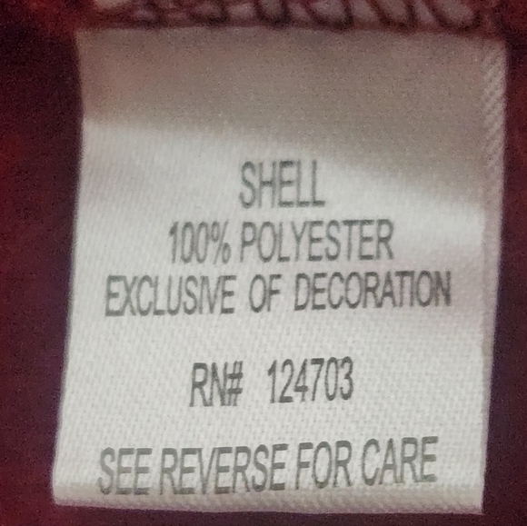 Baxter and Wells Red Winter Embroidered Fleece Vest Size L - Picture 8 of 8